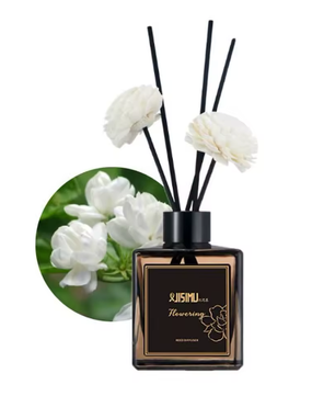 Jasmijn Riet Diffuser Set – Aromatherapie Geurstokjes voor Huis