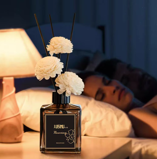 Jasmijn Riet Diffuser Set – Aromatherapie Geurstokjes voor Huis