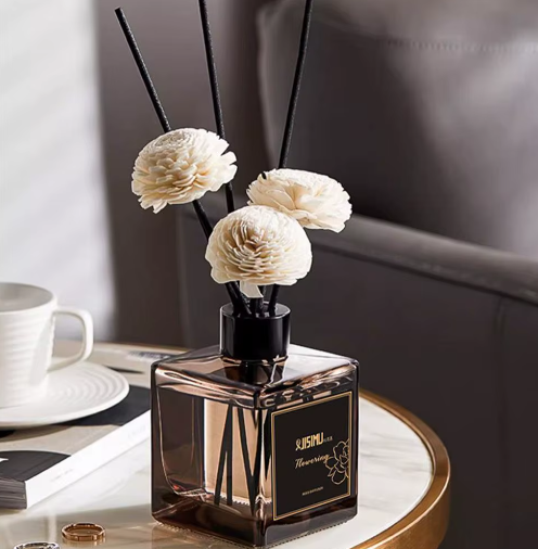 Jasmijn Riet Diffuser Set – Aromatherapie Geurstokjes voor Huis