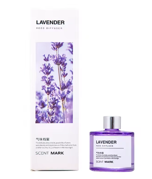 Riet Diffuser Set 50 ml – Lavendel en Jasmijn Geurstokjes voor Huis