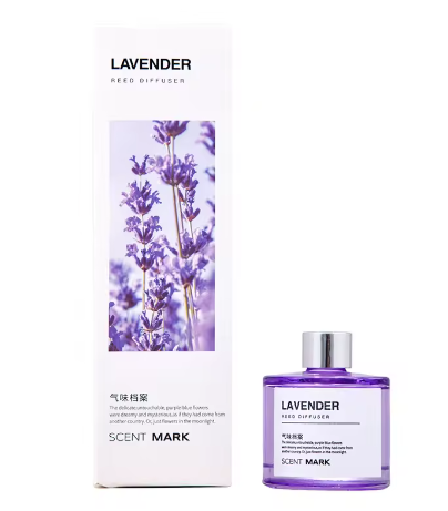 Riet Diffuser Set 50 ml – Lavendel en Jasmijn Geurstokjes voor Huis