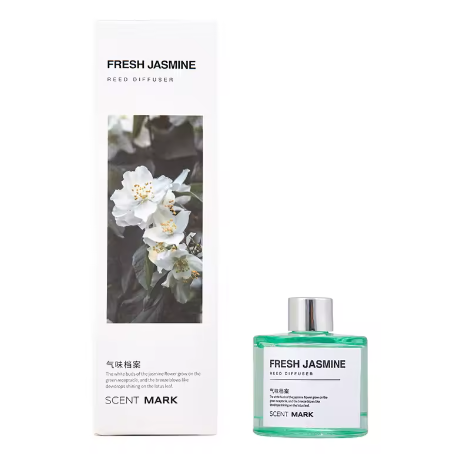 Riet Diffuser Set 50 ml – Lavendel en Jasmijn Geurstokjes voor Huis