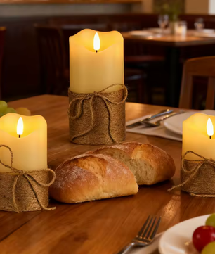 Set van 3 LED Kaarsen van Echte Was – Vlamloze Kaarsen met Afstandsbediening en Timer