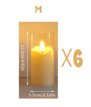 Set van 6 LED Vlamloze Kaarsen – Flikkerende Elektrische Theelichtjes voor Decoratie