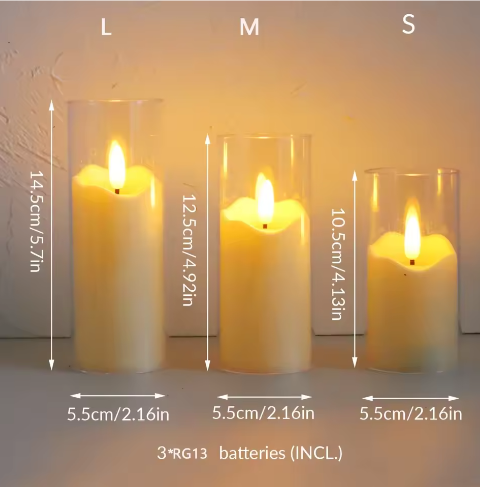 Set van 6 LED Vlamloze Kaarsen – Flikkerende Elektrische Theelichtjes voor Decoratie