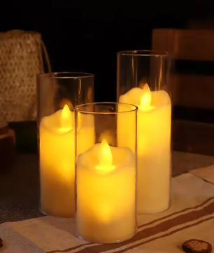 Set van 6 LED Vlamloze Kaarsen – Flikkerende Elektrische Theelichtjes voor Decoratie