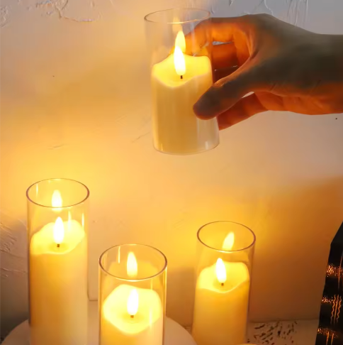 Set van 6 LED Vlamloze Kaarsen – Flikkerende Elektrische Theelichtjes voor Decoratie