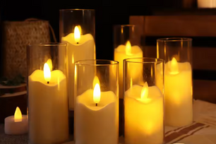 Set van 6 LED Vlamloze Kaarsen – Flikkerende Elektrische Theelichtjes voor Decoratie