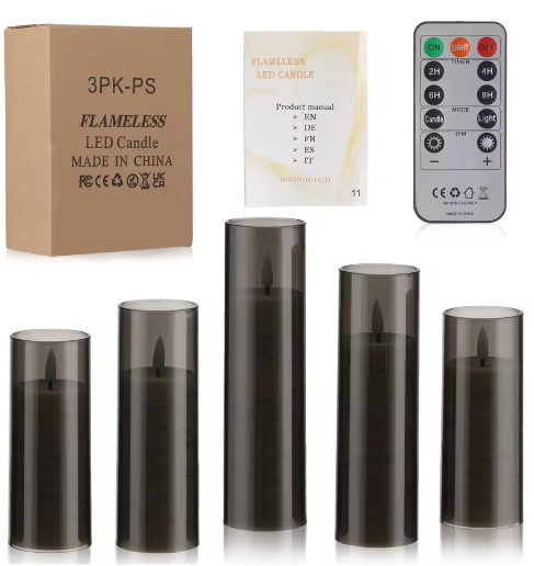 Set van 5 LED Vlamloze Kaarsen met Afstandsbediening – Sfeerverlichting met Timer