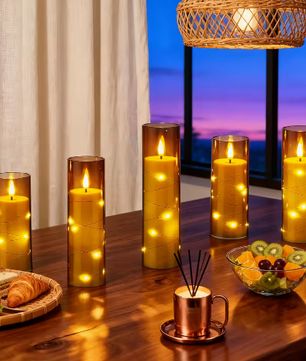 Set van 5 LED Vlamloze Kaarsen met Afstandsbediening – Sfeerverlichting met Timer