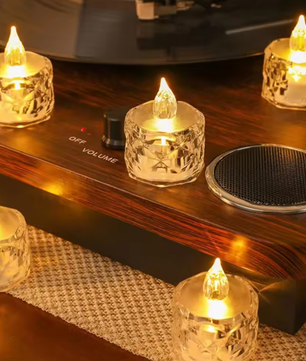 LED Kristal Kaarslamp – Vlamloze Decoratieve Kaars met Warm Licht