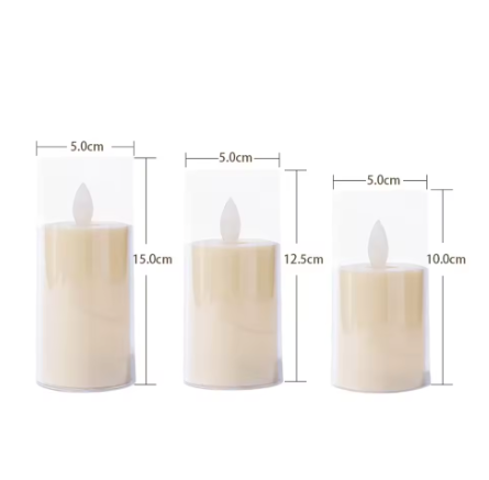 LED Vlamloze Kaarslamp – Batterij Aangedreven Sfeerverlichting voor Decoratie