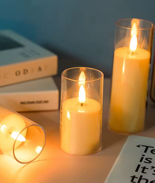 LED Vlamloze Kaarslamp – Batterij Aangedreven Sfeerverlichting voor Decoratie