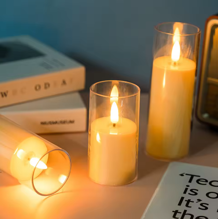 LED Vlamloze Kaarslamp – Batterij Aangedreven Sfeerverlichting voor Decoratie
