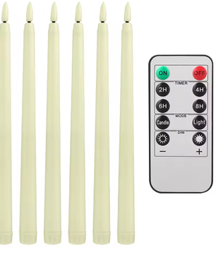 LED Taper Kaarsen Set – Vlamloze Kandelaars met Afstandsbediening