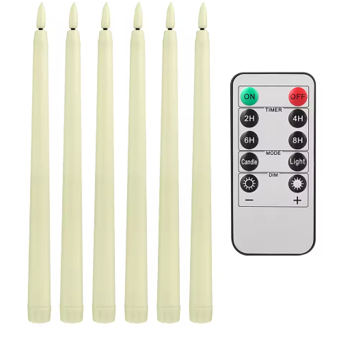 LED Taper Kaarsen Set – Vlamloze Kandelaars met Afstandsbediening