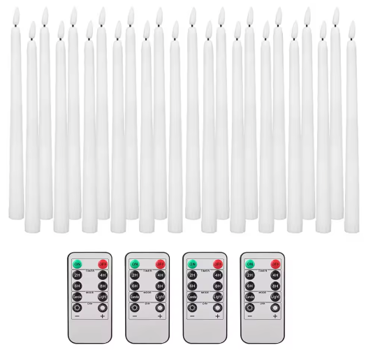 LED Taper Kaarsen Set – Vlamloze Kandelaars met Afstandsbediening