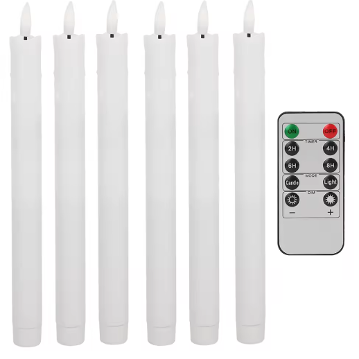 LED Taper Kaarsen Set – Vlamloze Kandelaars met Afstandsbediening