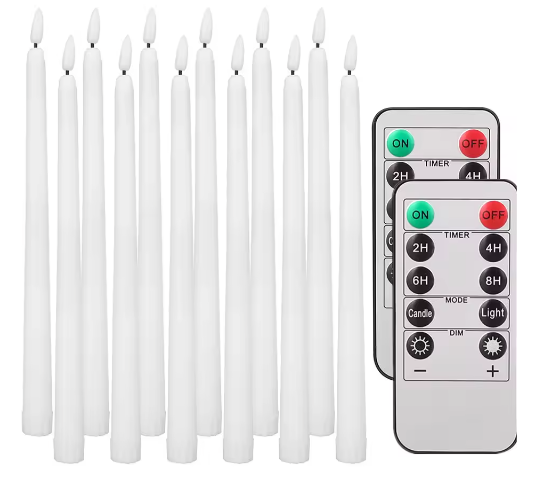 LED Taper Kaarsen Set – Vlamloze Kandelaars met Afstandsbediening