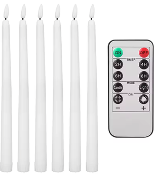 LED Taper Kaarsen Set – Vlamloze Kandelaars met Afstandsbediening