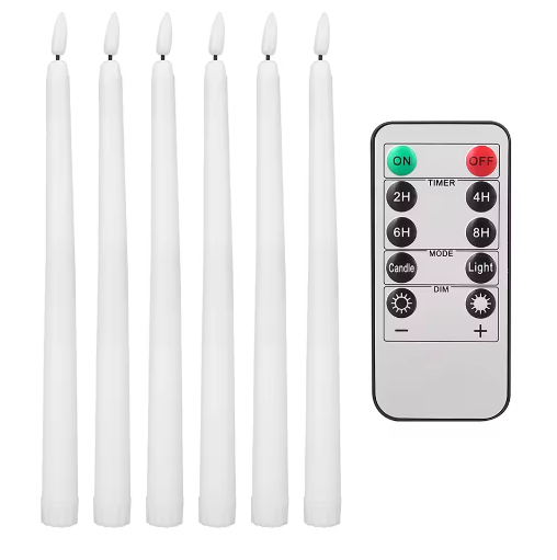 LED Taper Kaarsen Set – Vlamloze Kandelaars met Afstandsbediening