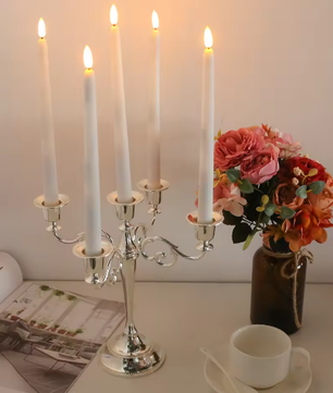LED Taper Kaarsen Set – Vlamloze Kandelaars met Afstandsbediening