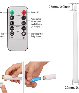 LED Taper Kaarsen Set – Vlamloze Kandelaars met Afstandsbediening