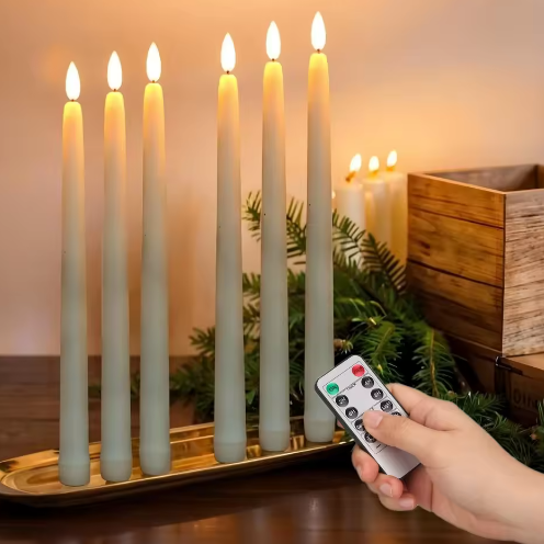 LED Taper Kaarsen Set – Vlamloze Kandelaars met Afstandsbediening