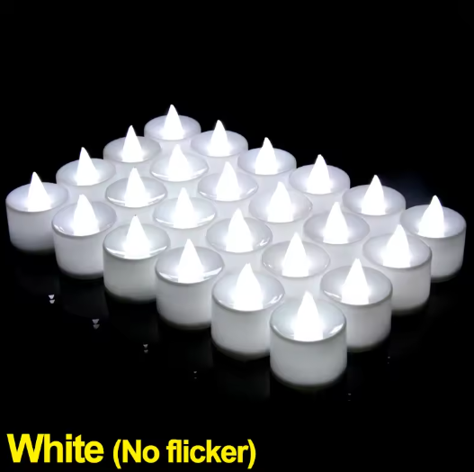 LED Theelicht Kaarsen – Vlamloze Batterij Kaarsen voor Decoratie