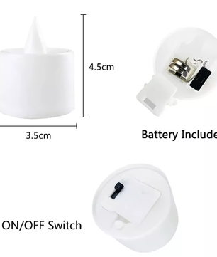 LED Theelicht Kaarsen – Vlamloze Batterij Kaarsen voor Decoratie