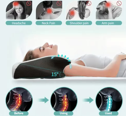 Ergonomisch Vlinder Nekkussen van Traagschuim – Orthopedisch Slaapkussen