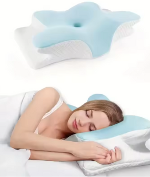 Ergonomisch Vlinder Nekkussen van Traagschuim – Orthopedisch Slaapkussen