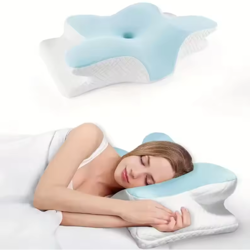 Ergonomisch Vlinder Nekkussen van Traagschuim – Orthopedisch Slaapkussen