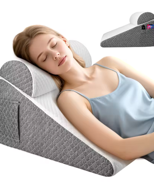 Ergonomisch Wigkussen van Traagschuim – Driehoekig Rug- en Slaapkussen