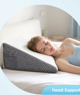 Ergonomisch Wigkussen van Traagschuim – Driehoekig Rug- en Slaapkussen