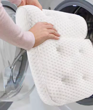 3D Mesh Badkussen met Zuignappen – Ergonomische Badhoofdsteun