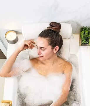 3D Mesh Badkussen met Zuignappen – Ergonomische Badhoofdsteun