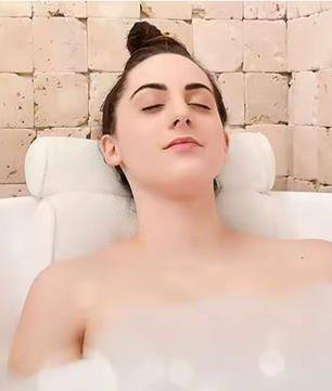 3D Mesh Badkussen met Zuignappen – Ergonomische Badhoofdsteun