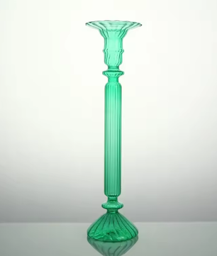 Glazen Kaarshouder – Moderne Kandelaars voor Tafel, Decoratieve Kaarsenhouder en Droge Bloem Vaas