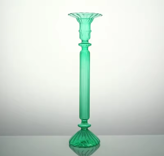 Glazen Kaarshouder – Moderne Kandelaars voor Tafel, Decoratieve Kaarsenhouder en Droge Bloem Vaas