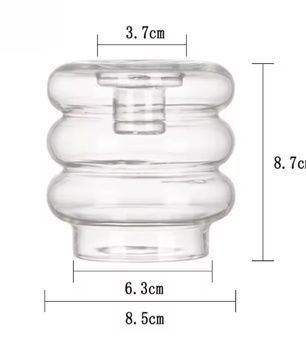 Glazen Kaarshouder – Moderne Kandelaar voor Tafel en Interieur Decoratie