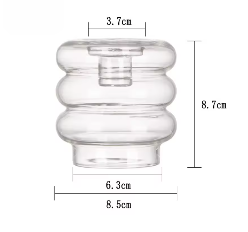 Glazen Kaarshouder – Moderne Kandelaar voor Tafel en Interieur Decoratie