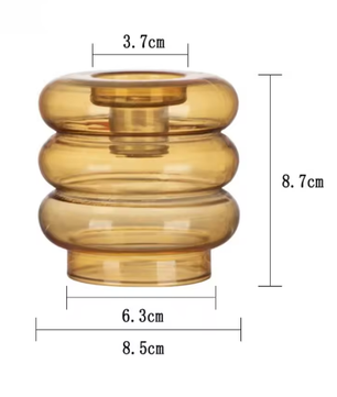 Glazen Kaarshouder – Moderne Kandelaar voor Tafel en Interieur Decoratie