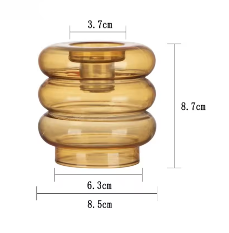 Glazen Kaarshouder – Moderne Kandelaar voor Tafel en Interieur Decoratie