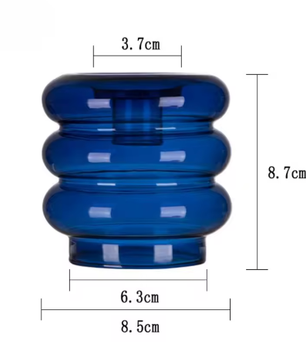 Glazen Kaarshouder – Moderne Kandelaar voor Tafel en Interieur Decoratie