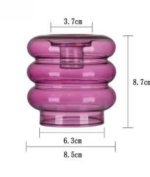 Glazen Kaarshouder – Moderne Kandelaar voor Tafel en Interieur Decoratie
