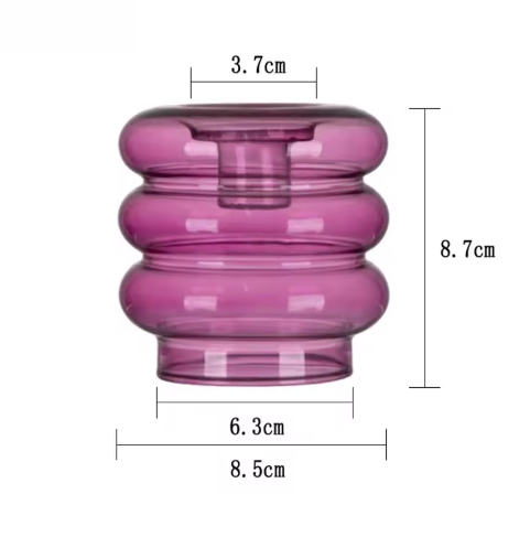 Glazen Kaarshouder – Moderne Kandelaar voor Tafel en Interieur Decoratie