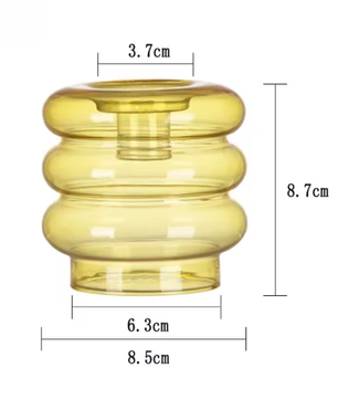 Glazen Kaarshouder – Moderne Kandelaar voor Tafel en Interieur Decoratie