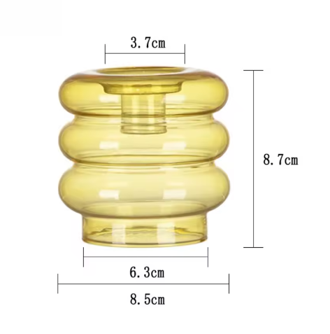 Glazen Kaarshouder – Moderne Kandelaar voor Tafel en Interieur Decoratie