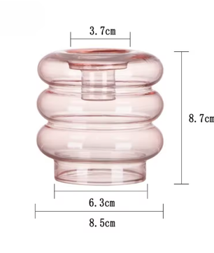 Glazen Kaarshouder – Moderne Kandelaar voor Tafel en Interieur Decoratie